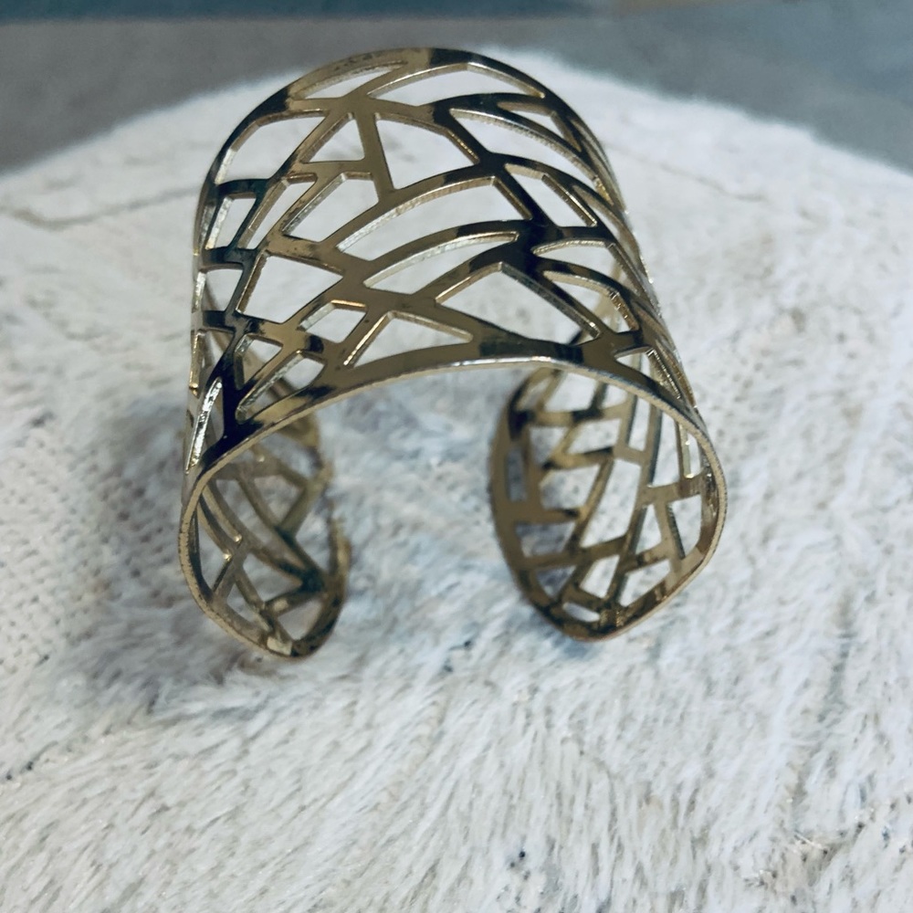 Golden Geometric Bangle/Bracelet/Cuff